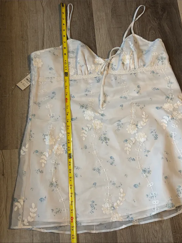 No Boundaries New! White Floral Lace Chemise Slip mini dress size XXL - Image 9