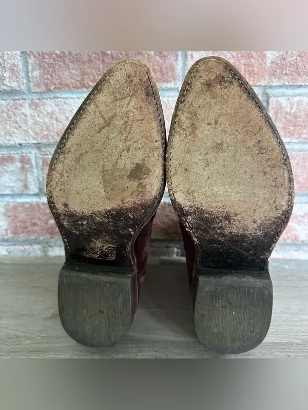 Frye Billy Short Booties Boots Women’s 6.5 Brown Leather Cowboy Western American - Image 9