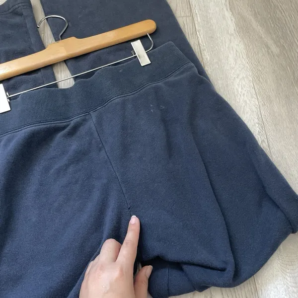 Vintage Nike Sweatpants low rise bootcut 31.5" womens Blue medium loungewear y2k - Image 7