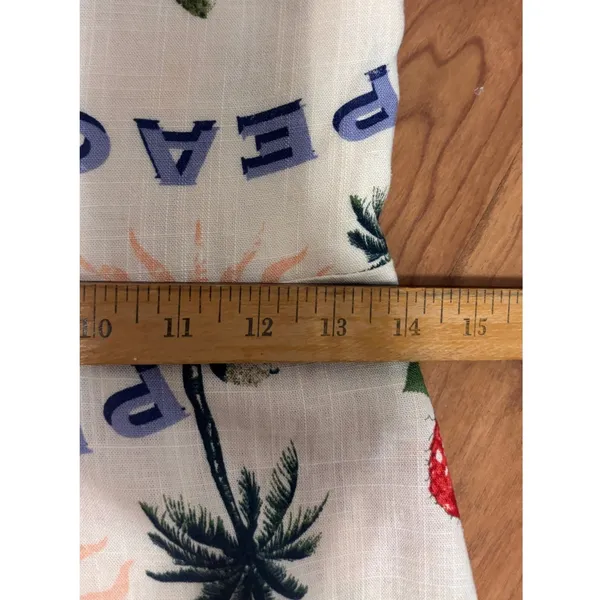 Anthropologie Paper Heart Fresh Fruits Maxi Dress Womens 4 Tropical Linen Blend‎ - Image 7