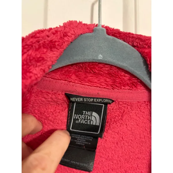 The North Face Osito Fleece Jacket Full Zip Raspberry Pink Soft Plush Large - Image 7