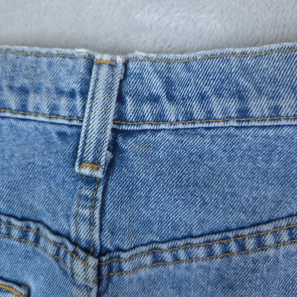 Polo Jeans Co‎ Ralph Lauren Denim Mini Skirt Womens 4 Blue Side Slit Y2K 90s - Image 5