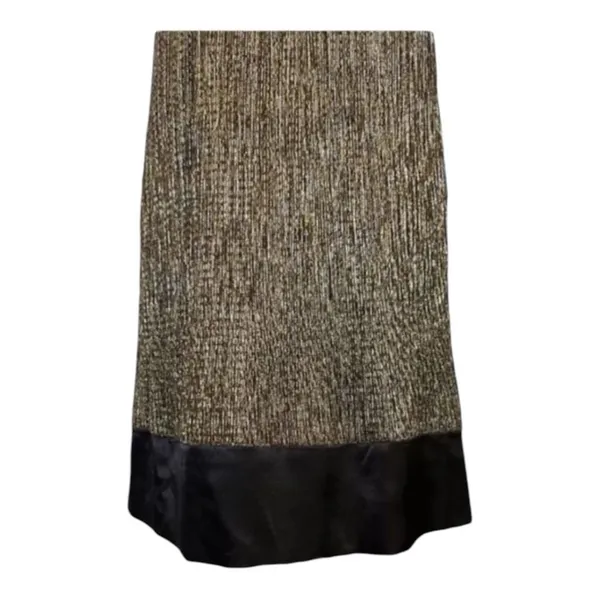 Black Gold Shimmery Shift Short Dress Size 8 Sleeveless Tie Back Night Out - Image 7