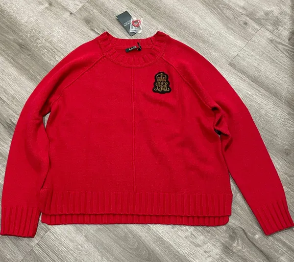 Ralph Lauren Red Crewneck Sweater - Image 3