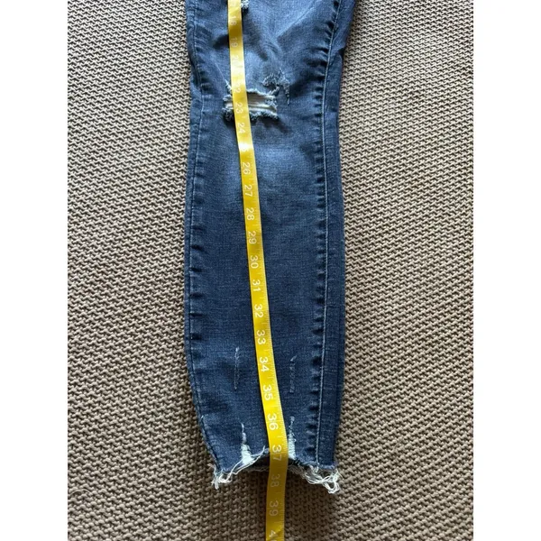 Pistola Women's Blue Denim Distressed Slim Stretch Ankle Jeans‎ Size 28 - Image 10