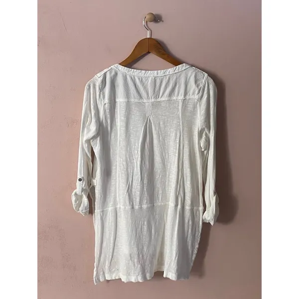 We the Free White 100% Cotton 3/4 Sleeve Top Size XS - Image 9