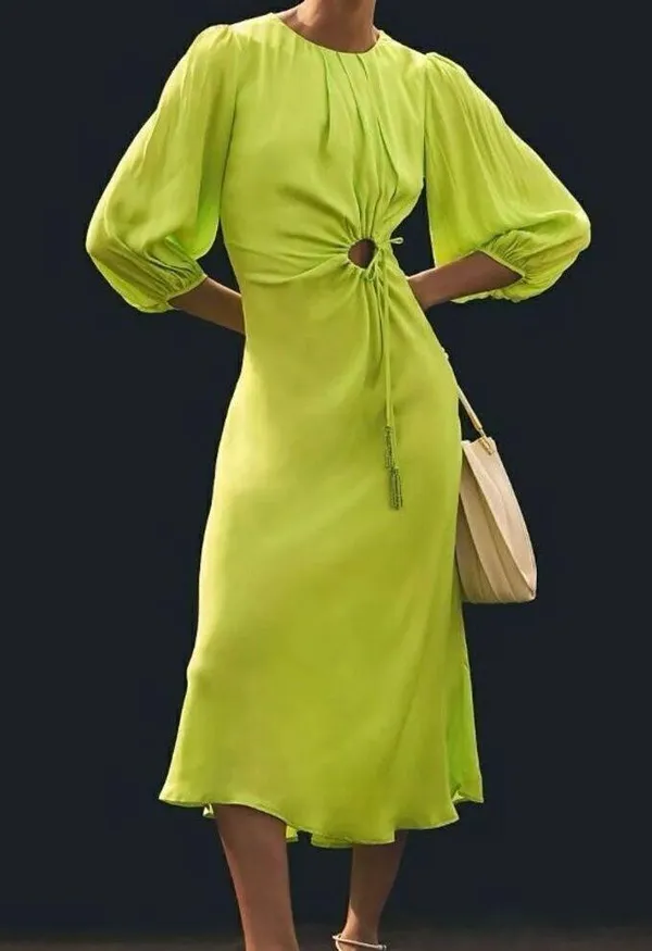 NWT Farm Rio Piping Puff Sleeve Dress - Image 2