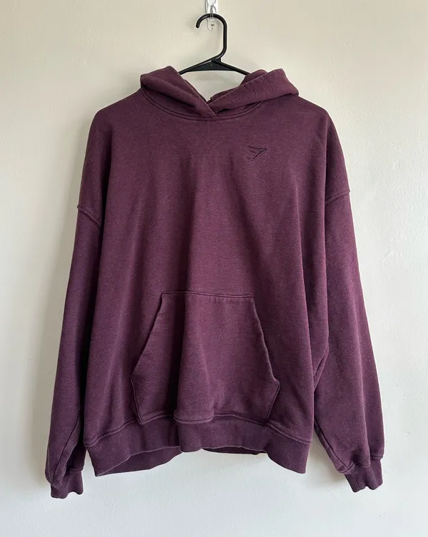 Gymshark Rest Day Burgundy Hoodie Size M - Image 3