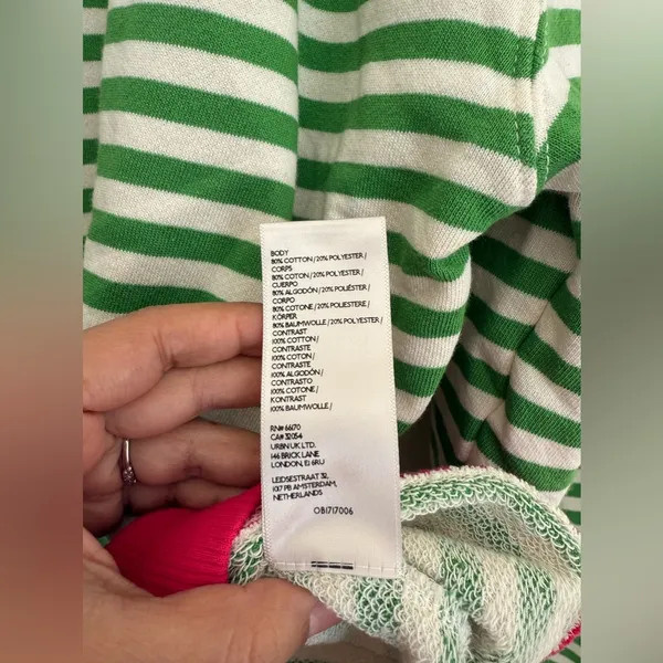 NWOT free people Classic Striped Oversized Crewneck - Image 8