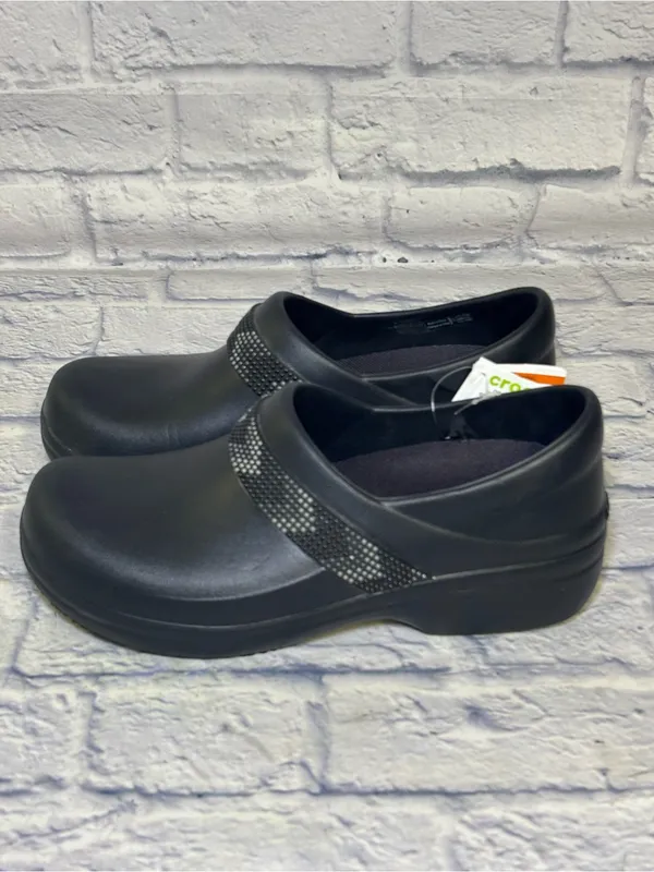 Crocs Women's Work Neria Pro II Clog Black Embellished Slip Resident Size 10 - Image 6