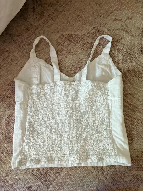 Love Note Cute White Button Top - Image 2