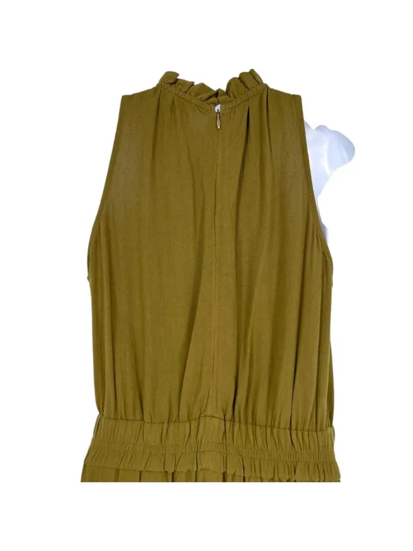 Chelsea28 Olive Green Sleeveless Halter Neck Jumpsuit Size Small Minimalist Boho - Image 6