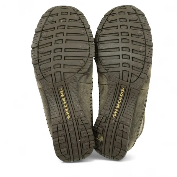 Skechers Shoes Womens 10‎ Relaxed Fit Brown Leather Faux Fur Bikers Totem Pole - Image 11