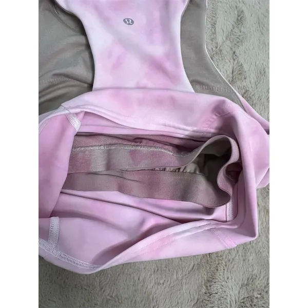 Lululemon Women's Pink Tie-Dye Racerback Sports Bra Size 4 - Image 8