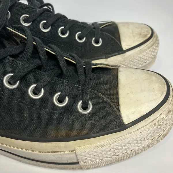 Converse black‎ canvas platform sneakers size 7 - Image 2
