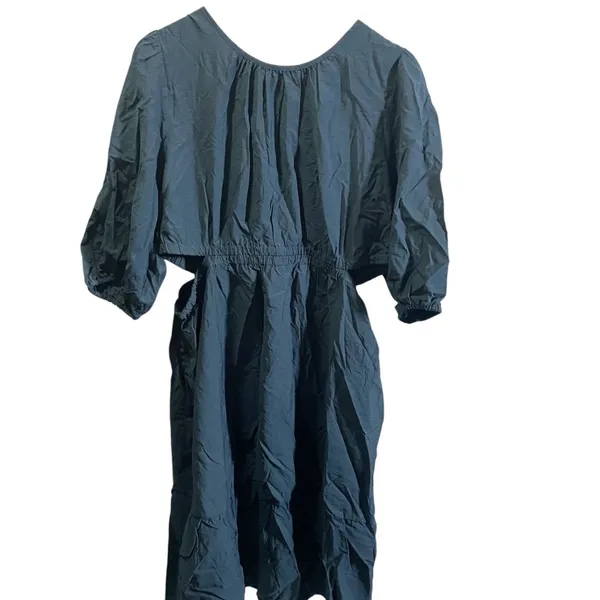 Isabel Maternity Tiered Blue Cutout Pullover Dress M‎ NEW - Image 2