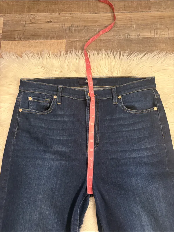 7 For All Mankind Cropped Alexa high rise straight relaxed stretch jeans 32 - Image 7