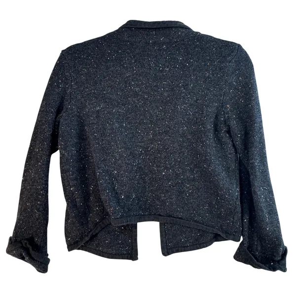 Kimchi Blue‎ Urban Outfitters Confetti Knit Cropped Cardigan Blazer Gray Tweed L - Image 2
