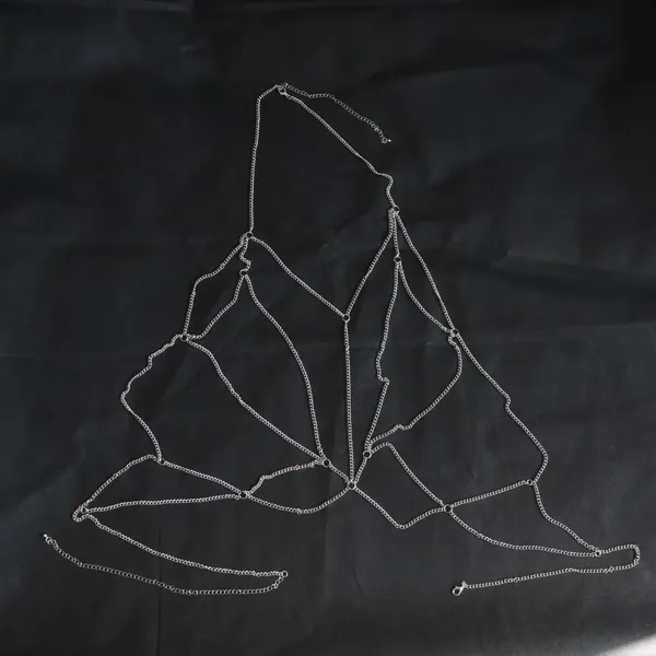 Silver Tone Body Chain Harness - Image 2