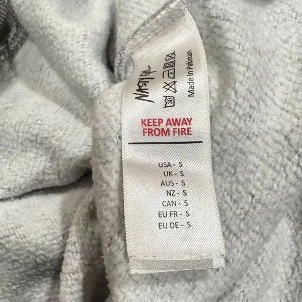 Nasty Gal Varsity League Pocket Detail Hoodie Grey Women’s Small - Image 4