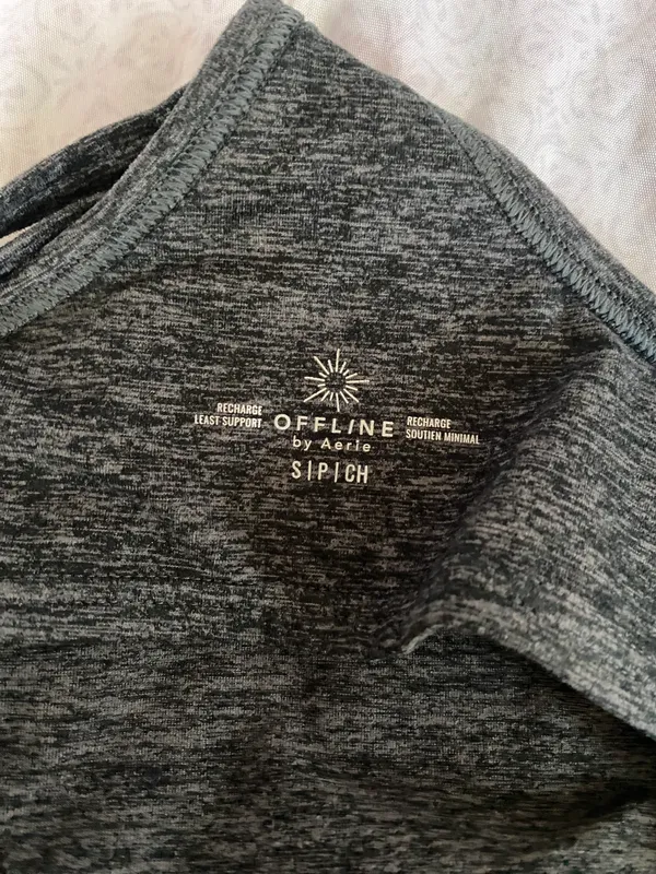 Aerie offline gray least support sports bra - Image 4