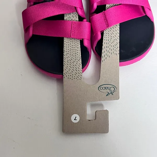 Chaco Women's Chillos Double Buckle Strap Slide Magenta Sz 7 - Image 2