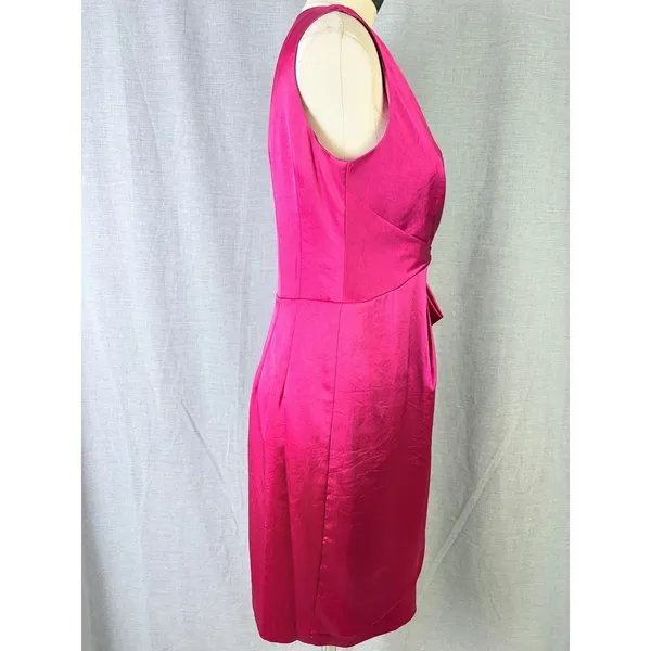 Nanette Lepore Pink Sleeveless‎ V Neck Cocktail Dress Date Night Office Siren 8 - Image 8