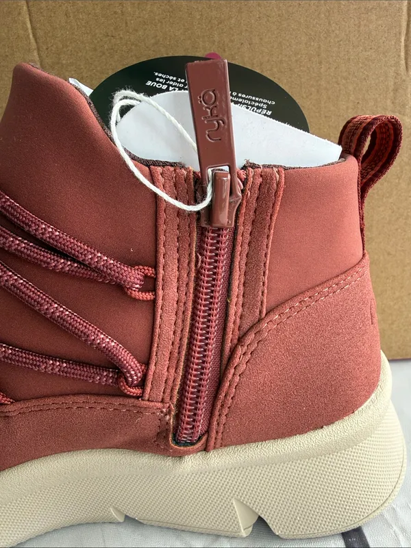 Ryka Women's Charisma Red Ochre Lace-Up Platform Ankle Boots - Image 8