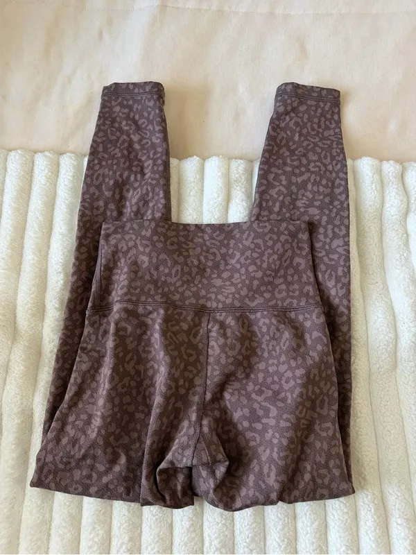 aerie Mauve Brown Leopard High-Waist Leggings - Image 4