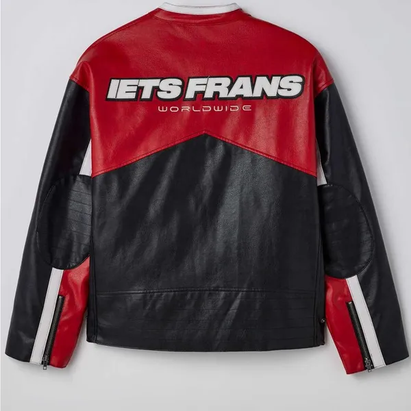 Urban Outfitters iets frans Oversized Patch Racer Moto Jacket - Image 4