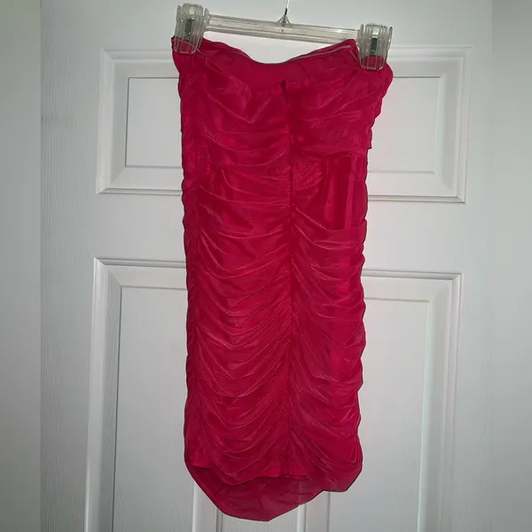 Superdown Sonya Bustier Mesh Dress in Hot Pink Size Small - Image 5