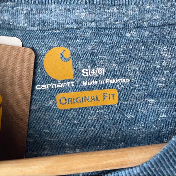 Carhartt Women’s Original Fit Basic Blue Crewneck T-Shirt Small (4/6) NWT - Image 5