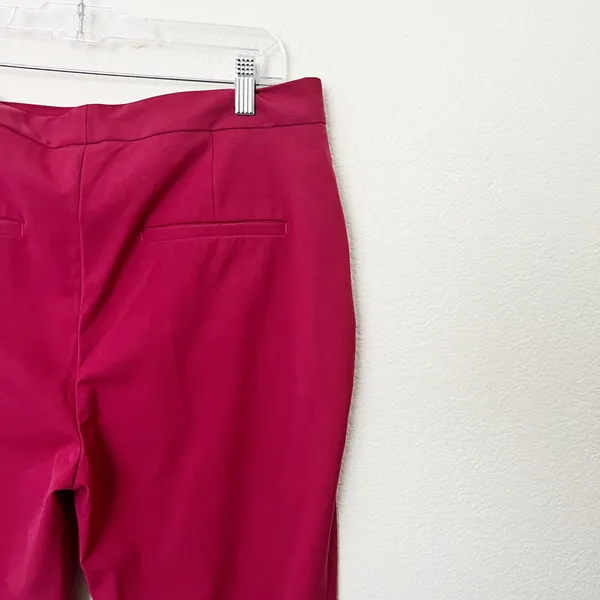 [ZARA] Red High Rise Straight Leg Ankle Length Trouser Work Career Pants NWT 10 - Image 6