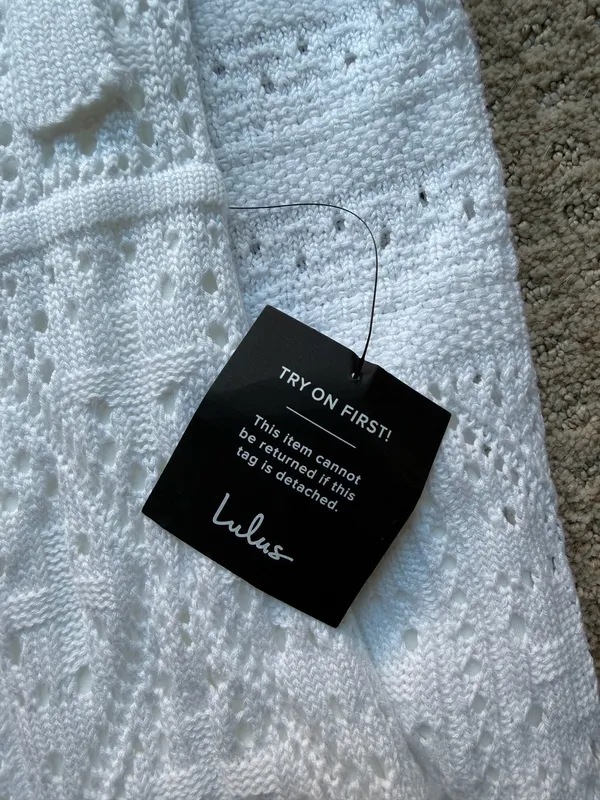 Lulus White Crochet Midi Dress - Image 3