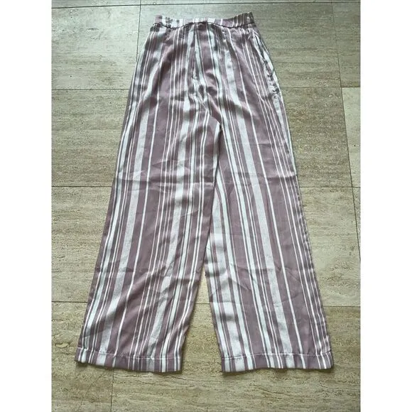 Show Me Your Mumu Serafina Pants Women S Pink Paradise Stripe Wide Leg‎ - Image 4