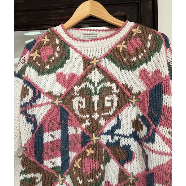 Carolina Colours Knit Vintage Sweater Small 80s - Image 2