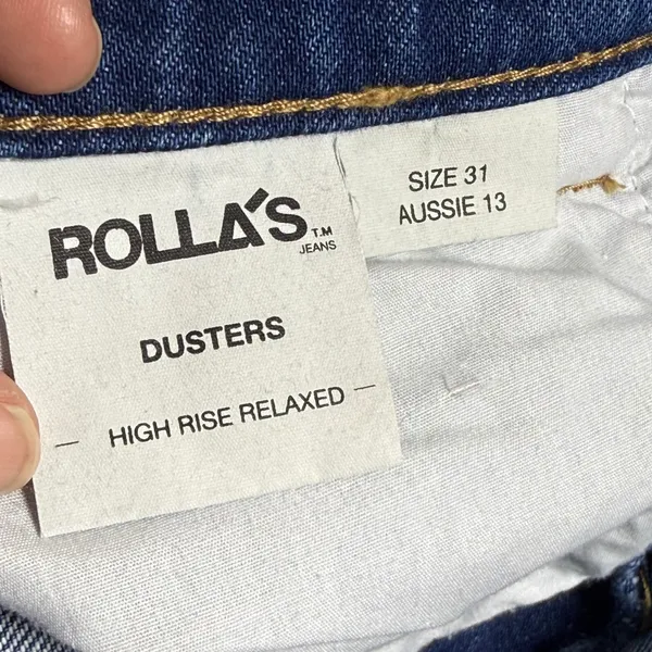 Rollas Dusters High Rise Distressed Jeans Lilyworn Blue Denim 12594B Size 31 NEW - Image 10