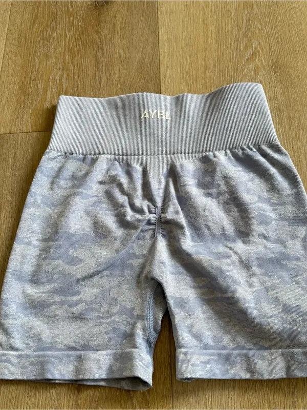 AYBL Blue Camo Stretch Bike Shorts - Image 4
