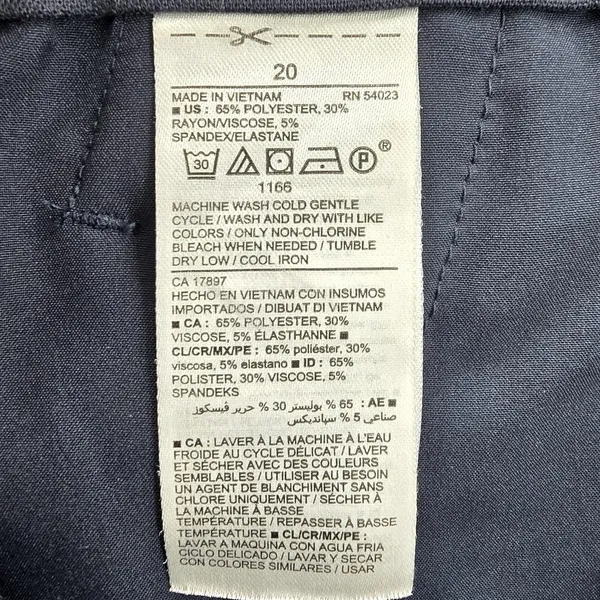 Old Navy Blue Wide Leg Bootcut Pants Bottoms Classic Executive Trousers‎ Plus 20 - Image 6