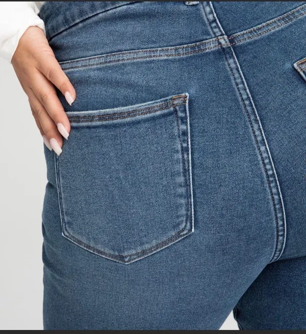 Good American Good Waist Crop Raw Edge High Rise Skinny Jeans Plus Size 22 NWT - Image 4