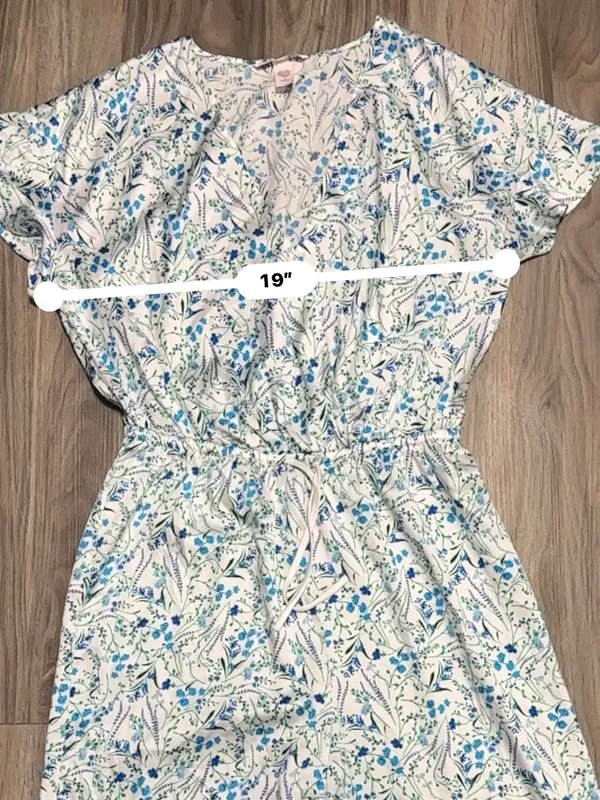Victoria's Secret White and Blue Floral Wide-Leg Jumpsuit - Image 3