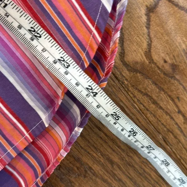 Lauren Ralph Lauren 100% cotton pink striped button down large - Image 6