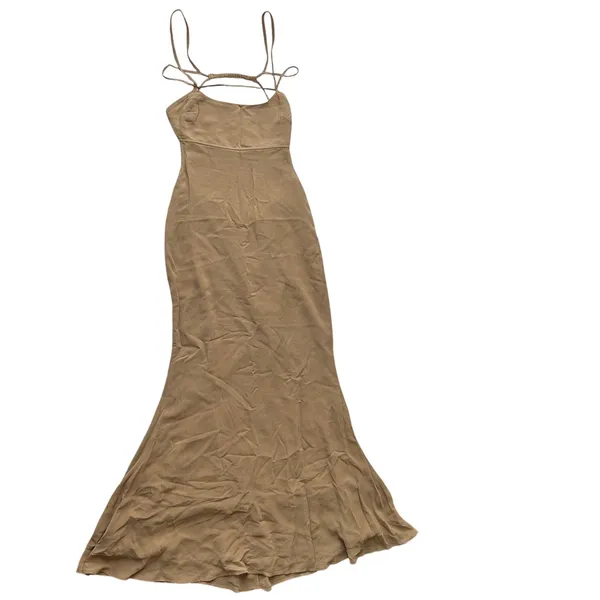 ASOS Tan Strappy Maxi Dress Size 8 - Image 5