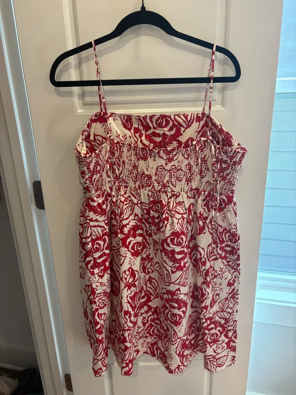 Express Red Babydoll Mini Dress - Image 3