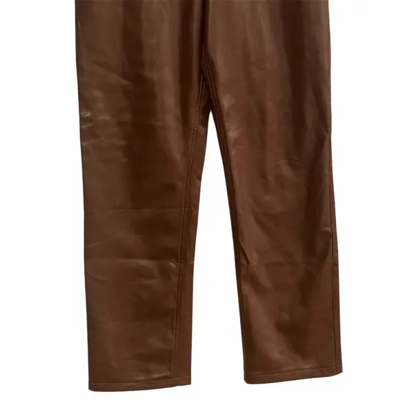 Abercrombie & Fitch Curve Love Vegan Leather 90s Relaxed size 8 Pants 29” waist‎ - Image 12