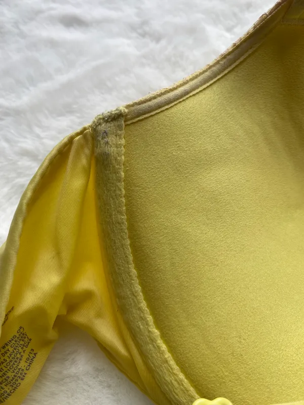 Women's Very Sexy Push-Up Lace Trim Bra Yellow, 34D - Image 6