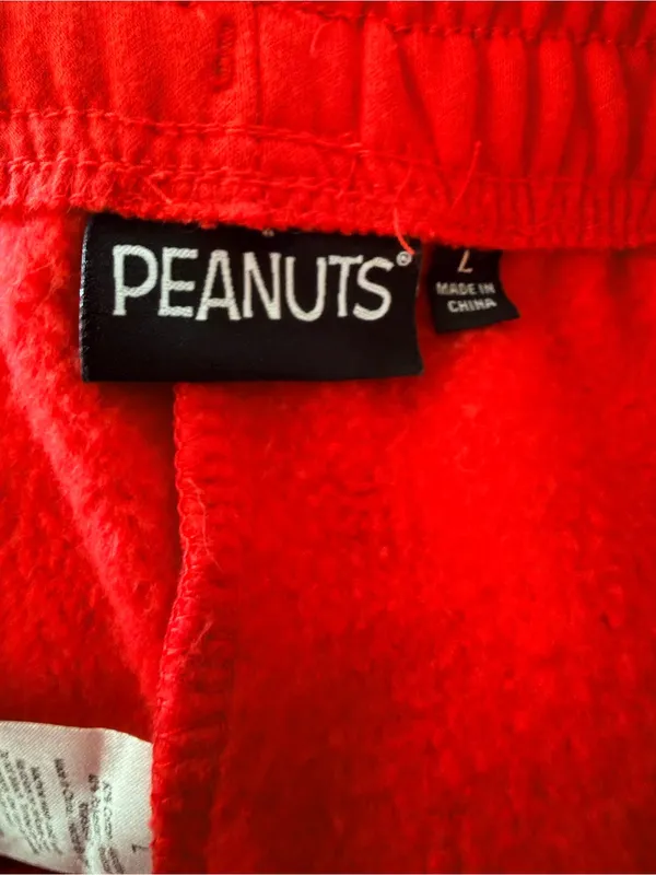 Peanuts Red Holiday Joggers with Character Graphics Size L - Image 5