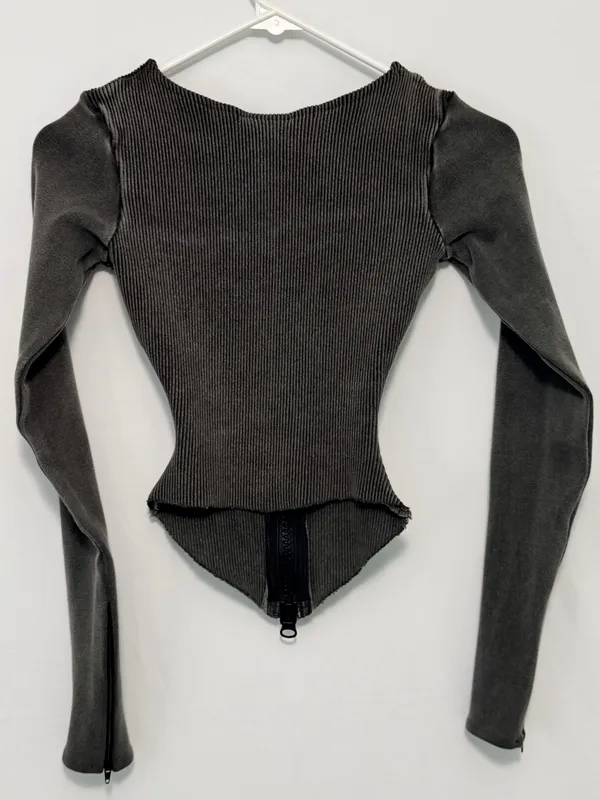 The K Label Kache ribbed Top size Small Black - Image 3