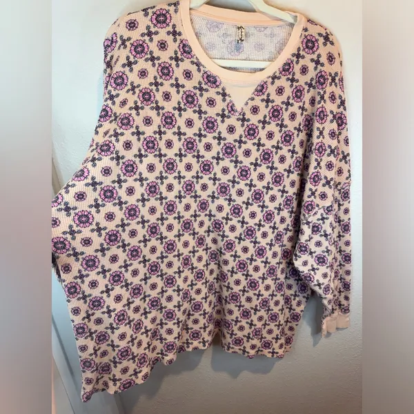 Free People Intimately Women’s‎ Early Night Thermal Floral Top Size S - Image 7
