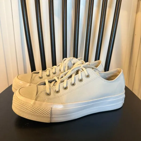 Converse Chuck Taylor All Star Lift platform golden hits leather sneaker 8.5 - Image 10